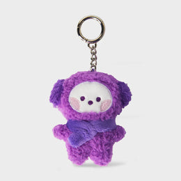 BT21 Chimmy Mini Minini Purple Of Wish Plush Keyring