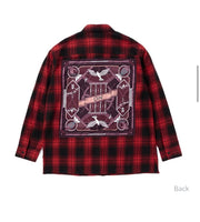 BTS On Flannel Shirt (Red) M/L/XL