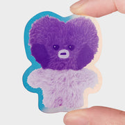 BT21 Tata Minini Purple Of Wish Acrylic Magnetic Clip
