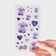 BT21 Shooky Minini Purple Of Wish Stickers