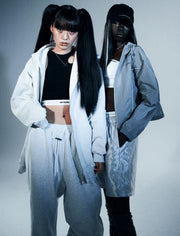 LE SSERAFIM Zip-Up Hoodie (Malange Grey) M/L/XL