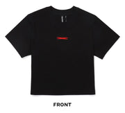 LE SSERAFIM FLAMES RISES CROP T-SHIRT (BLACK) S-M/L-XL