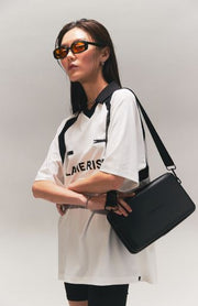 LE SSERAFIM Flame Rises Structure Cross Bag (Black)