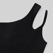LE SSERAFIM One Shoulder Bra Top (Black) S/M/L
