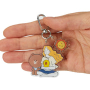 LINE Friends Brown Drawing Mary Acrylic Keyring - A