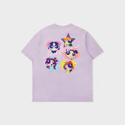 The Powerpuff Girls X NewJeans Short Sleeve T-Shirt (Light Violet)