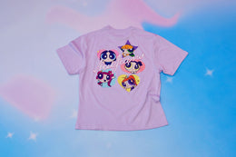 The Powerpuff Girls X NewJeans Short Sleeve T-Shirt (Light Violet)