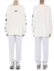 BTS In The Soop Graphic Long Sleeve T-Shirt (Ivory) S/M