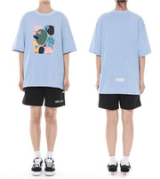 BTS In The Soop Graphic Short Sleeve T-Shirt (Sky Blue) M/L
