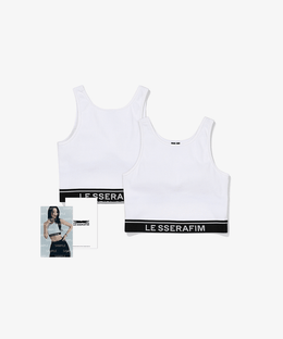 LE SSERAFIM Cotton Bra Top (White) S/M/L