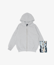 LE SSERAFIM Zip-Up Hoodie (Malange Grey) M/L/XL