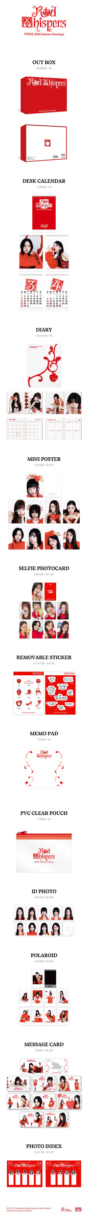 TWICE – 2026 Season’s Greetings [Red Whispers] [+Special Photo Card Set (9 Types Of Members)]